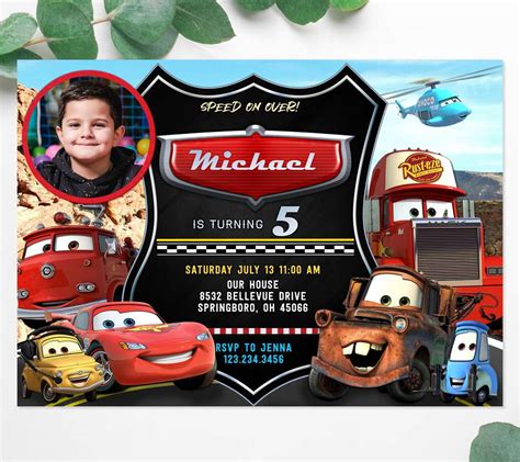 Free Lightning Mcqueen Invitation Template