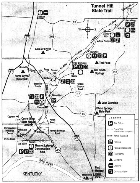 Tunnel Hill State Trail Illinois Site Map - Tunnel Hill state trail ...