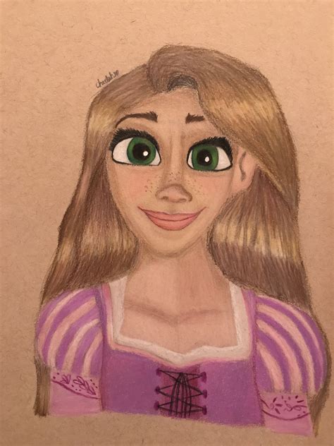 Rapunzel coloured pencil drawing by Cheetahluv52 on Instagram! | Disney artists, Color pencil ...