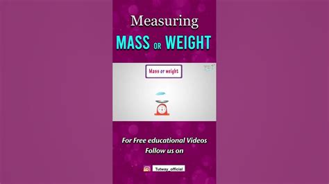 Mass & Weight For Kids | Mass or Weight | Gram & Kilogram, Litre ...