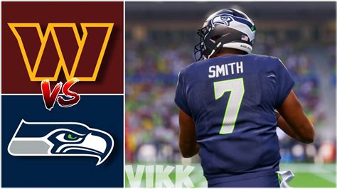 Commanders vs Seahawks Week 10 Simulation (Madden 24 Exhibition) - YouTube