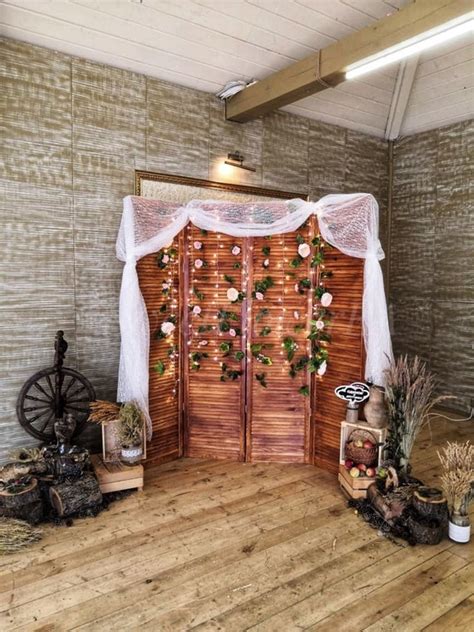 Wooden Folding Screen Wedding Backdrop Wood Stand Rustic | Etsy