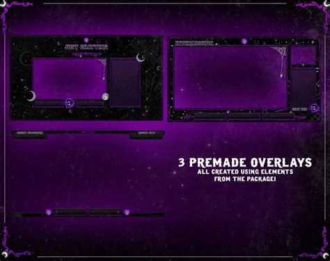Gothic Witch Twitch Overlay Package Twitch Package Stream - Etsy