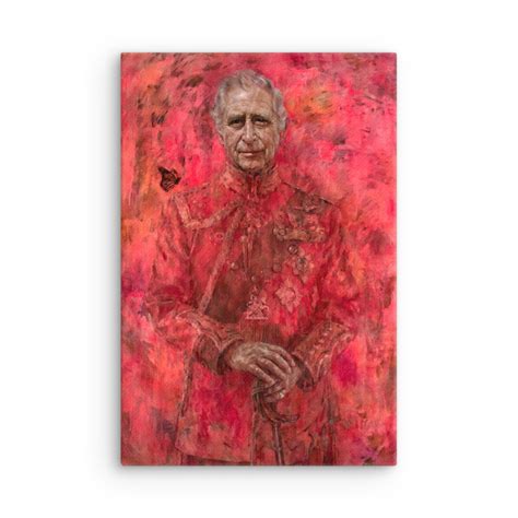 King Charles III Official Portrait red Painting by Jonathan Yeo Canvas - Etsy Canada