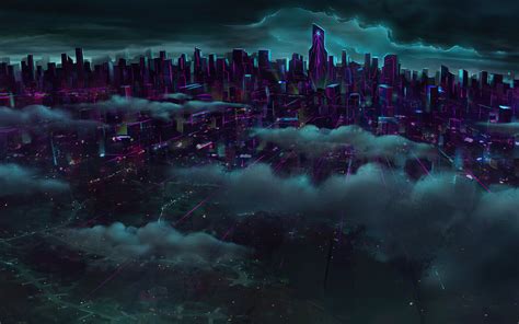 1920x1200 Futuristic Cityscape 4K Art 1200P Wallpaper, HD Artist 4K Wallpapers, Images, Photos ...