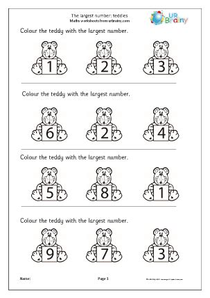 Which is the largest number? Teddies - Ordering Numbers Maths ...