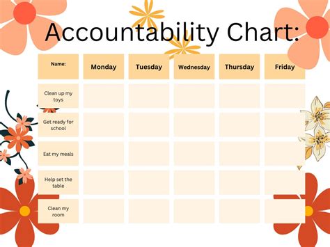 Accountability Chart/ Chore Chart/ Task Chart - Etsy