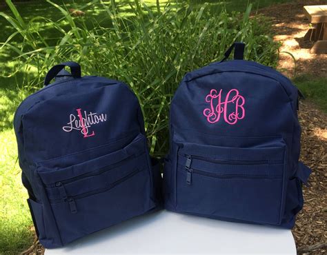 Monogrammed Backpack Personalized School Girls Back Pack