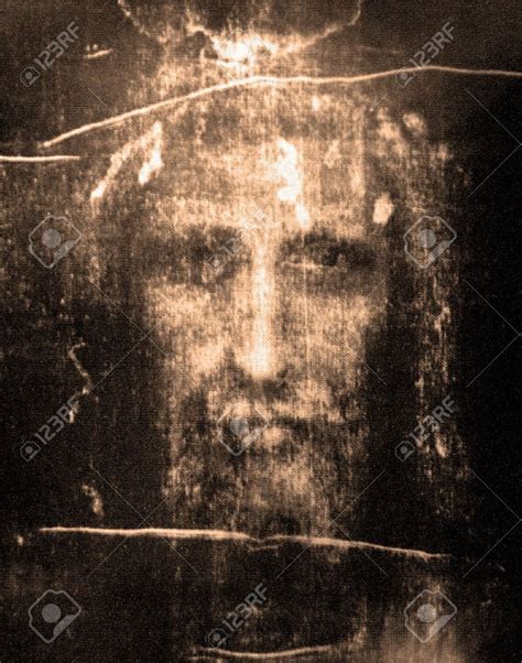 Face Of Jesus From Shroud Of Turin Stock Photo, Picture And Royalty ...