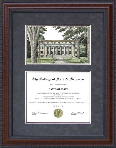 Diploma Frame with Licensed Colorado State (CSU) Campus Lithograph ...