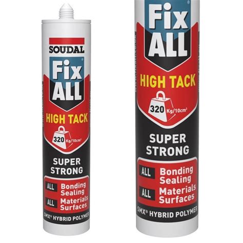 Soudal Fix ALL HIGH TACK Black Super Strong Sealant Adhesive | Sealants and Tools Direct