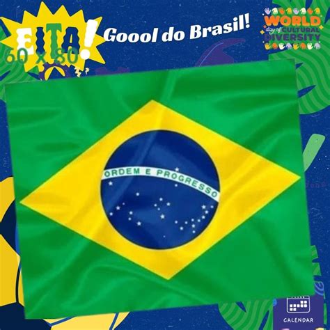 Bandeira Do Brasil OFICIAL Grande Copa do Mundo 2022 60x80cm | Shopee ...