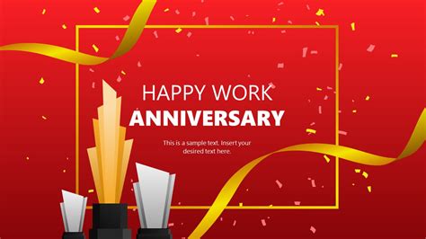 Happy Work Anniversary Template for PowerPoint