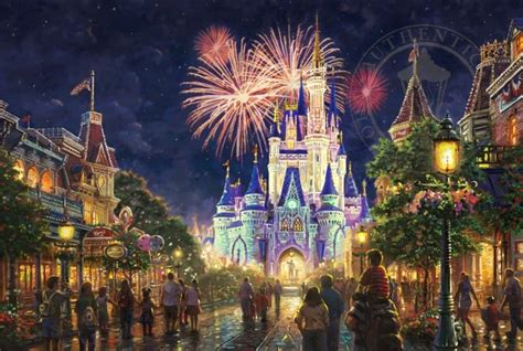 Main Street, U.S.A.® Walt Disney World® Resort | Thomas Kinkade Studios | Thomas kinkade disney ...