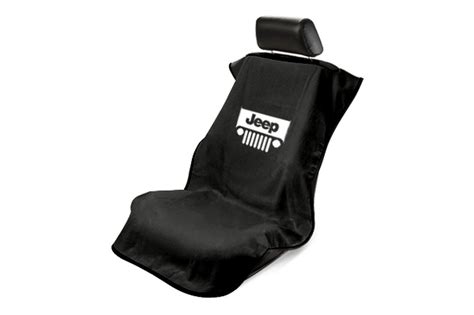 SA100JEPGB:Seat Armour® SA100JEPGB - Black Towel Seat Cover with Jeep w ...