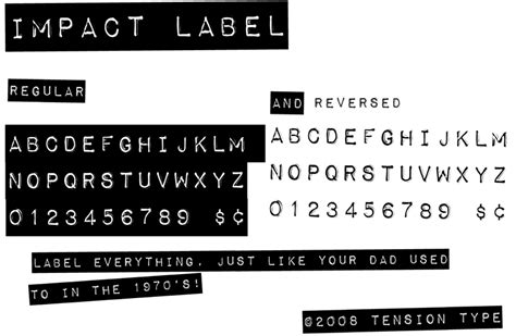 Impact Label Font Free by Tension Type » Font Squirrel