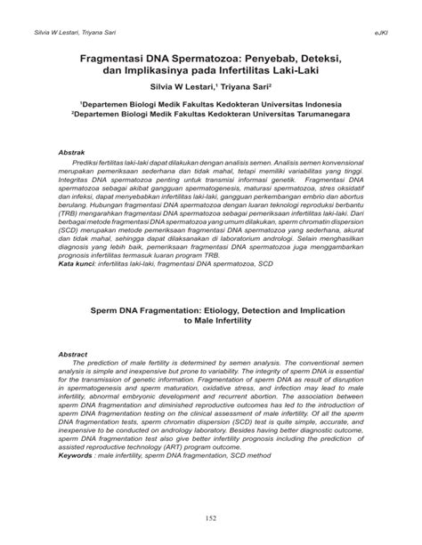 Fragmentasi DNA Spermatozoa: Penyebab, Deteksi