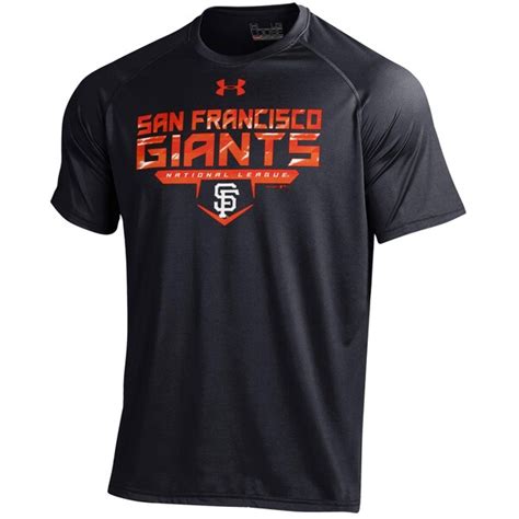 Under Armour San Francisco Giants Black Tech Performance T-Shirt