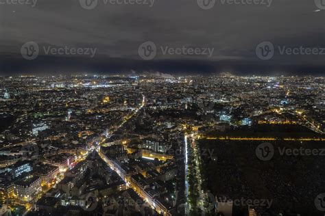 Paris night view aerial panorama 18805035 Stock Photo at Vecteezy