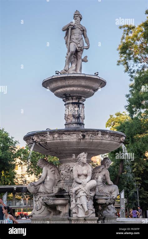 Danubius Fountain Budapest Hungary Stock Photo - Alamy