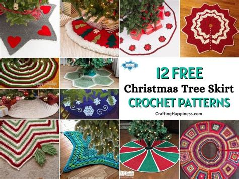 12 Free Christmas Tree Skirt Crochet Patterns - Crafting Happiness