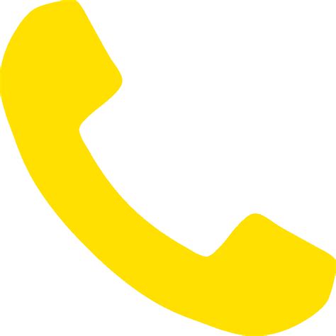 Download Contacts - Yellow Phone Icon Png - Full Size PNG Image - PNGkit