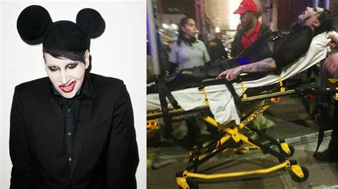 Marilyn Manson cancels nine concerts after New York stage injury