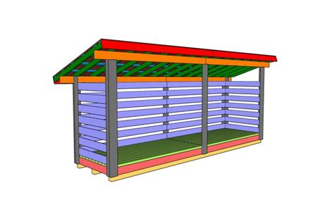 4×16 firewood shed plans | MyOutdoorPlans