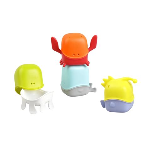 Amazon.com : Boon Creatures Interchangeable Bath Toy Cup Set : Bathtub Toys : Baby