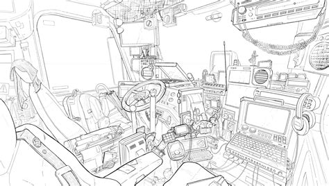 ArtStation - Cold Weather Long Haul Truck Interior