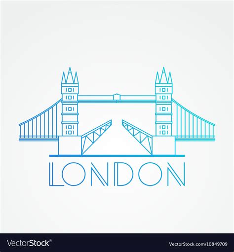 World famous London Bridge Royalty Free Vector Image