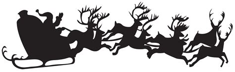 Santa Claus's reindeer Christmas Silhouette Clip art - Christmas ...