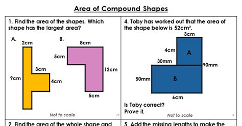 Area Of Compound Shapes Worksheets - Printable Word Searches