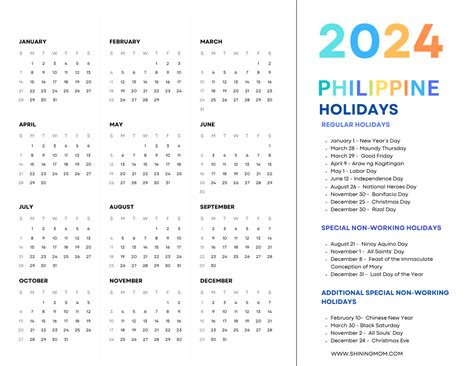 Philippine Catholic Calendar 2024 - Melba Merrielle