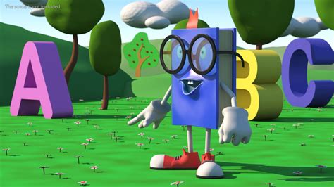 Cartoon Blue Book Character Standing Pose 3D - TurboSquid 2128245