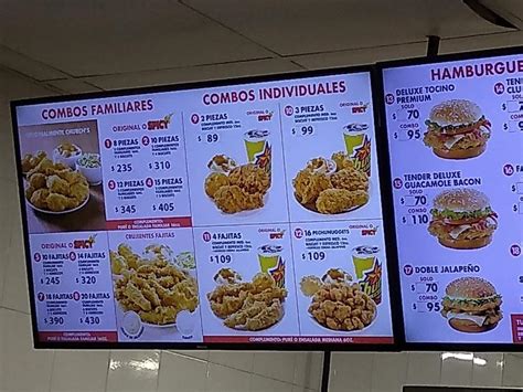 Menu at Church's Chicken restaurant, Saltillo, Guadalupe Victoria 153