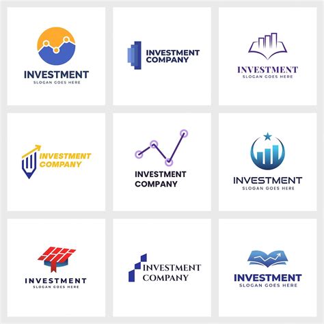 Premium Vector | Set of investment logo template