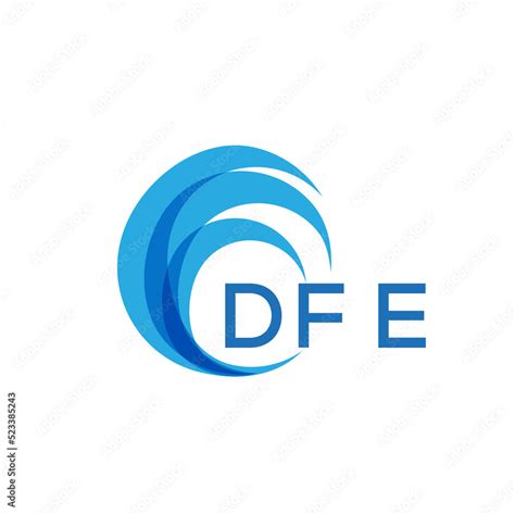 DFE letter logo. DFE blue image on white background. DFE Monogram logo ...