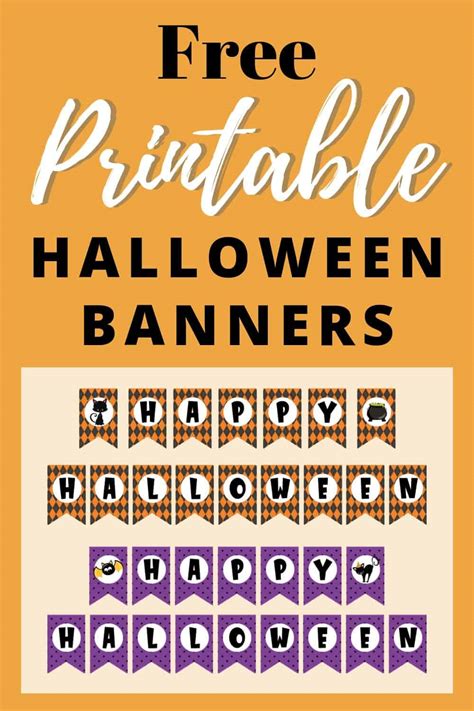 Free Printable Halloween Banner - The Artisan Life