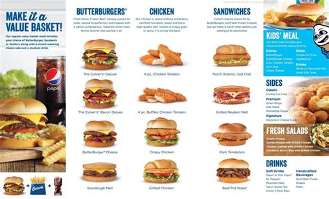 Printable Culver's Menu