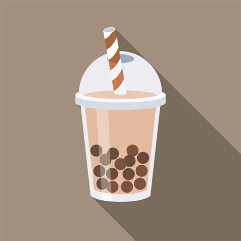 Bubble tea or Pearl milk tea vector illustration 647354 Vector Art at ...