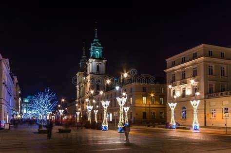 Warsaw Christmas lights editorial stock photo. Image of jesus - 102543563