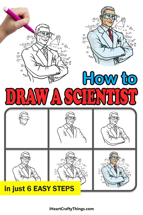 how to draw a scientist step by step - Joleen Avalos