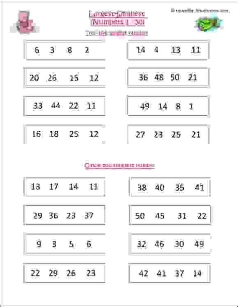 Maths worksheets for grade 1 kids to arrange the numbers in ascending or descending order. | 1st ...