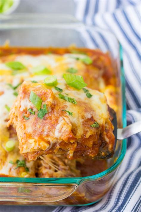 Chicken Enchilada Casserole - Easy 4 Ingredient Recipe!