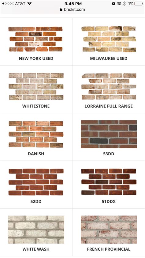 Different brick color options | Brick decor, House roof design ...