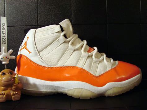 Air Jordan XI: Unreleased Orange/White Sample - Air Jordans, Release ...