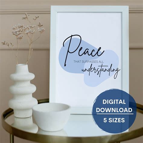 Peace That Surpasses Understanding Printable Wall Art Philippians 4:7 ...