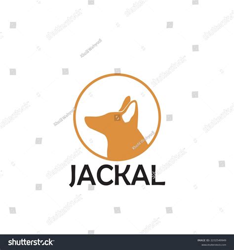 Jackal Animal Silhouette Logo Design Orange Stock Vector (Royalty Free ...