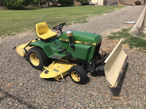 John Deere 317 Garden Tractor with front plow and rear tiller for Sale in Gilbert, AZ - OfferUp